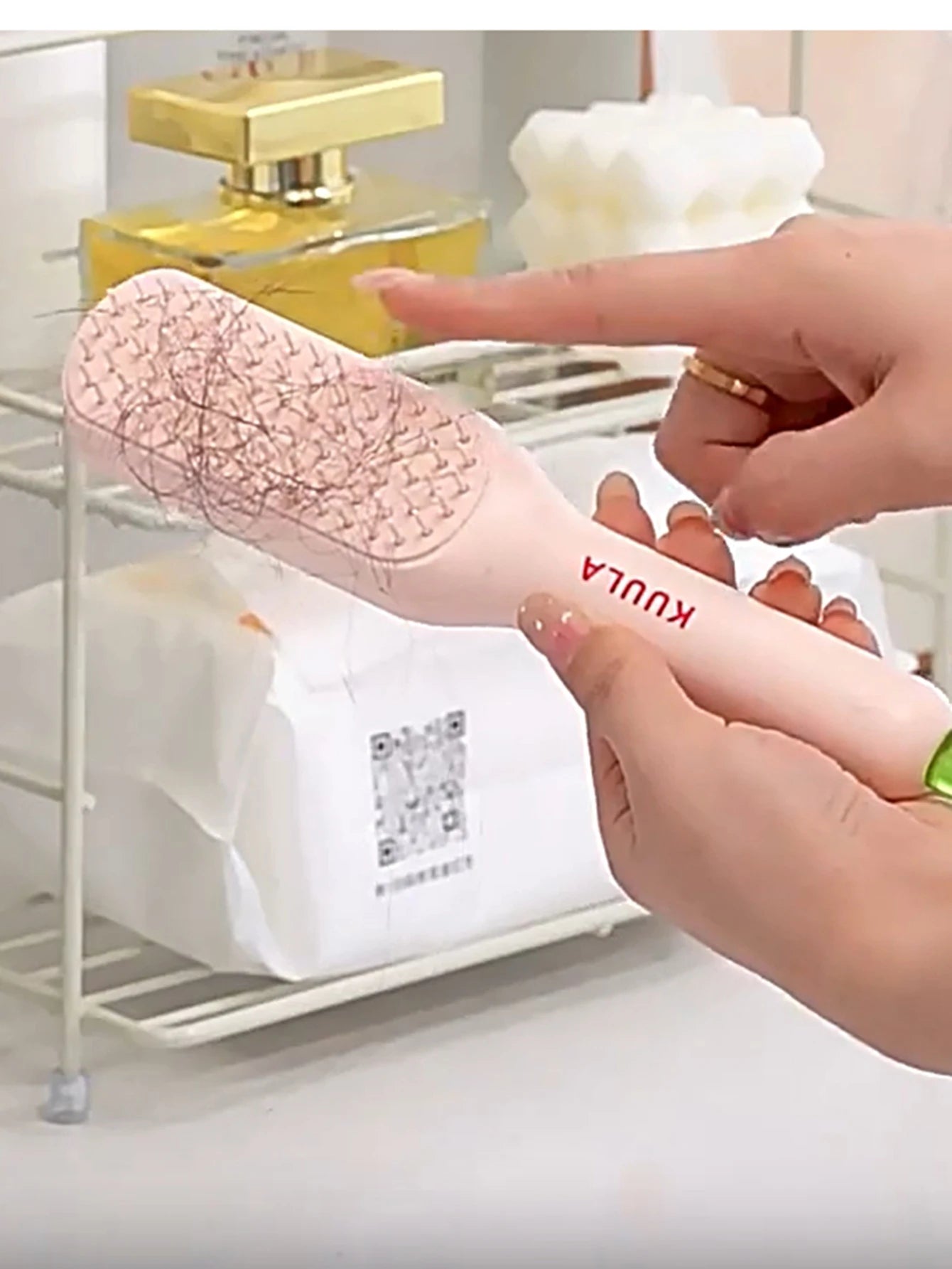 1pc Self-cleaning Hair Comb Anti Static Retractable One-pull Massage Brush Rotating Lifting Hairbrush Safety Airbag Combs Barber